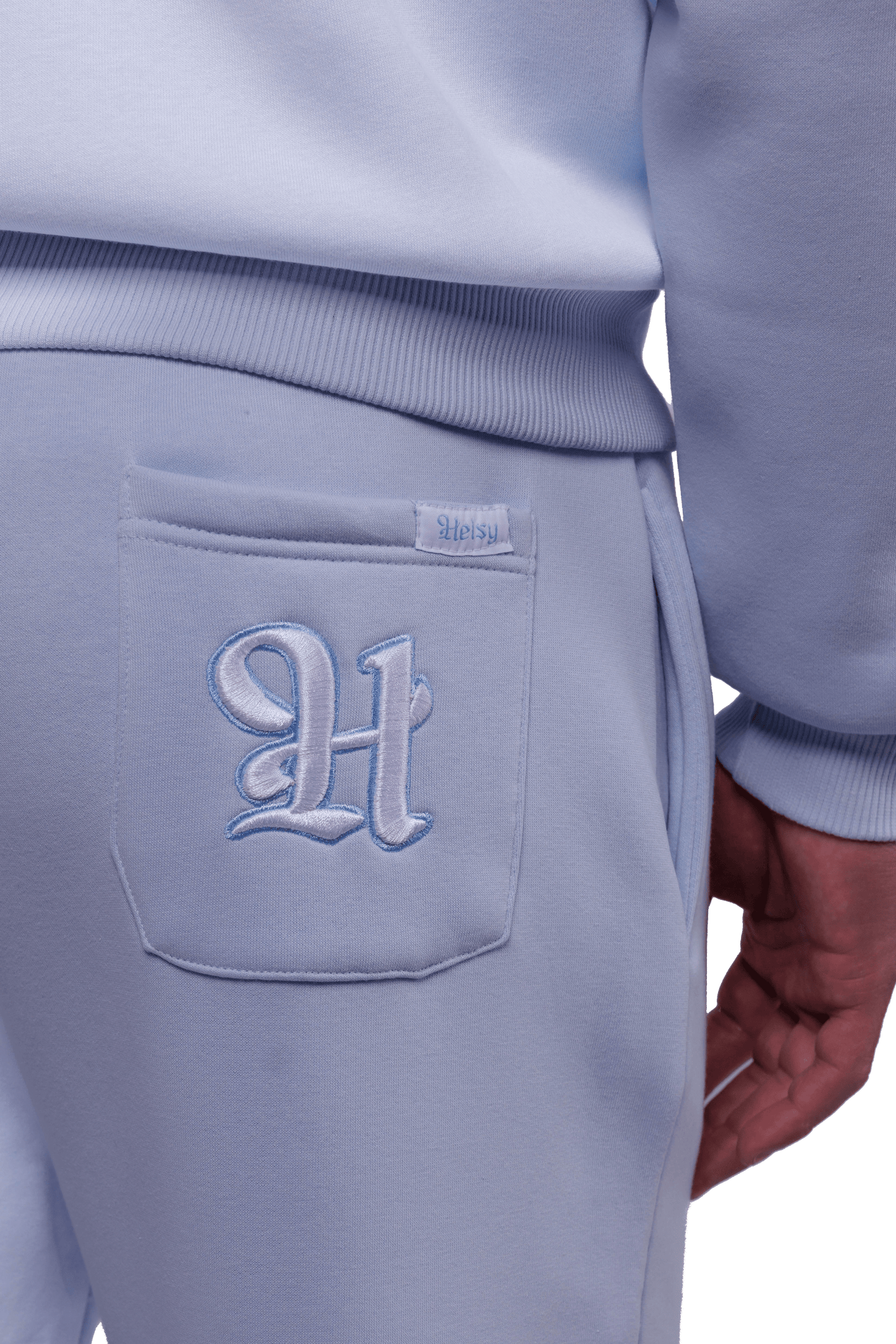 Open Leg Joggers Ice Blue