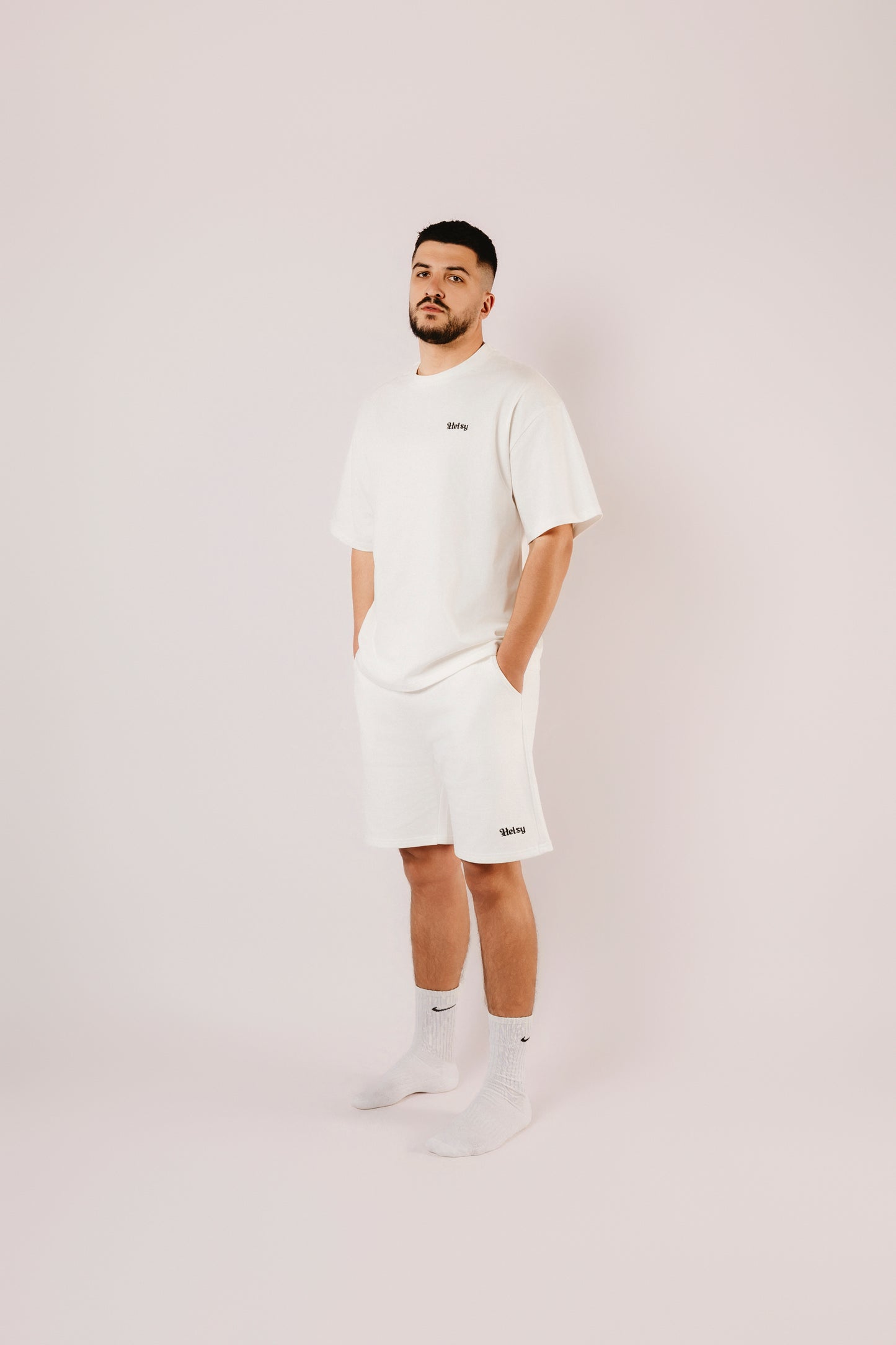 White T-Shirt with Embroidery