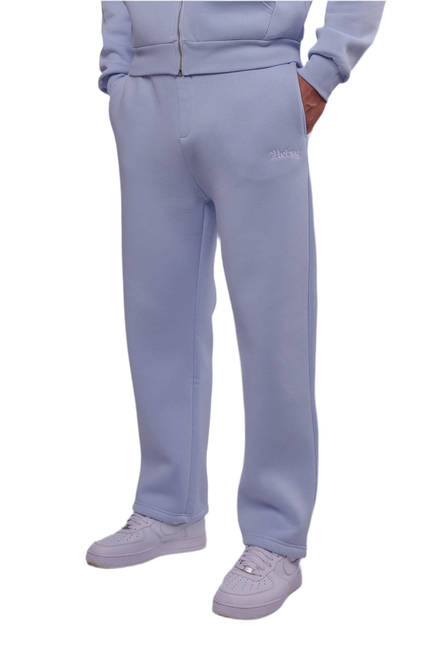Open Leg Joggers të kaltër e akullt