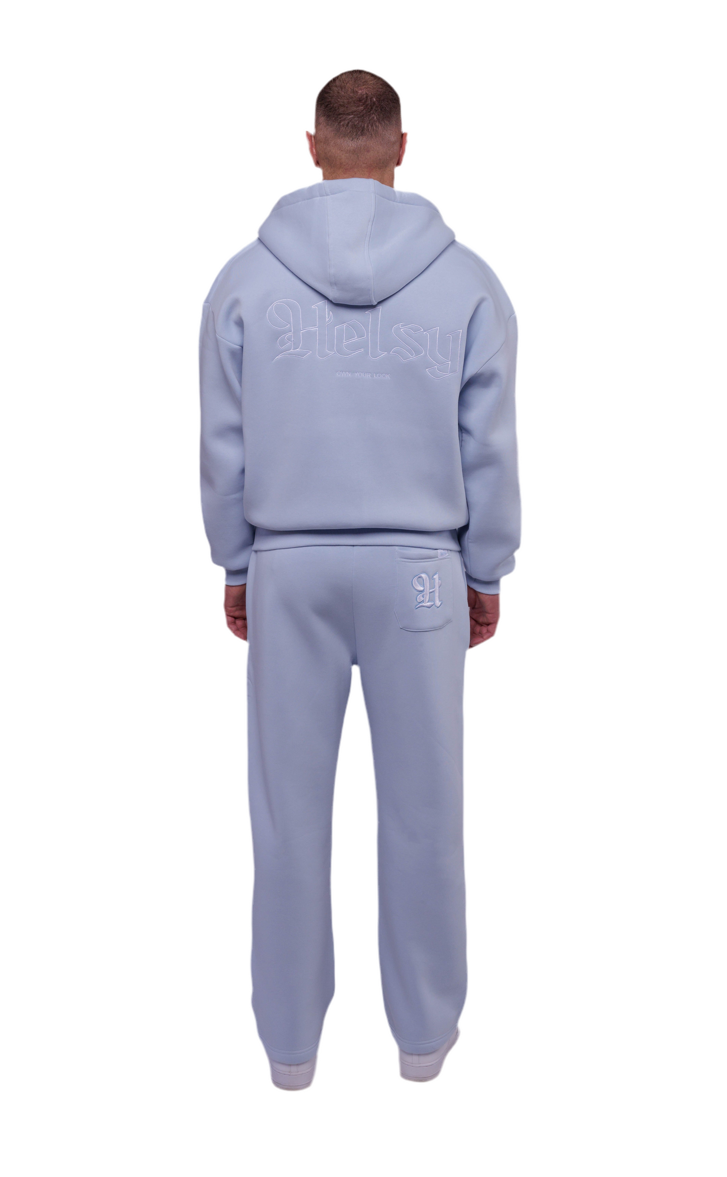 Open Leg Joggers të kaltër e akullt