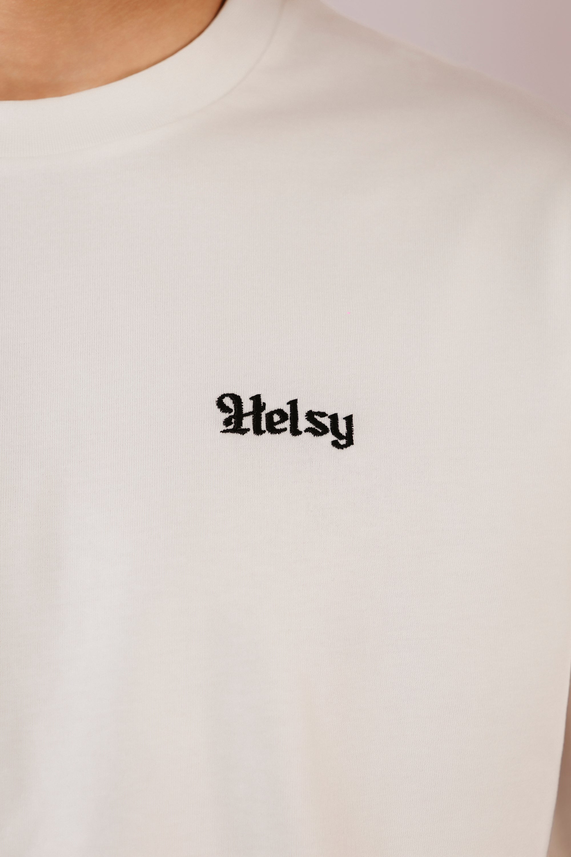 White T-Shirt with Embroidery