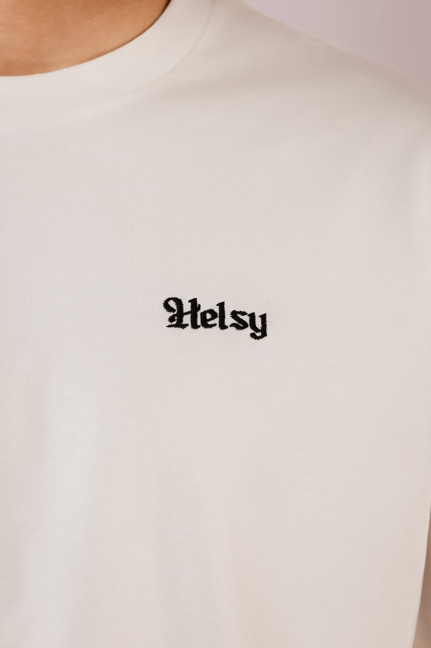 White T-Shirt with Embroidery
