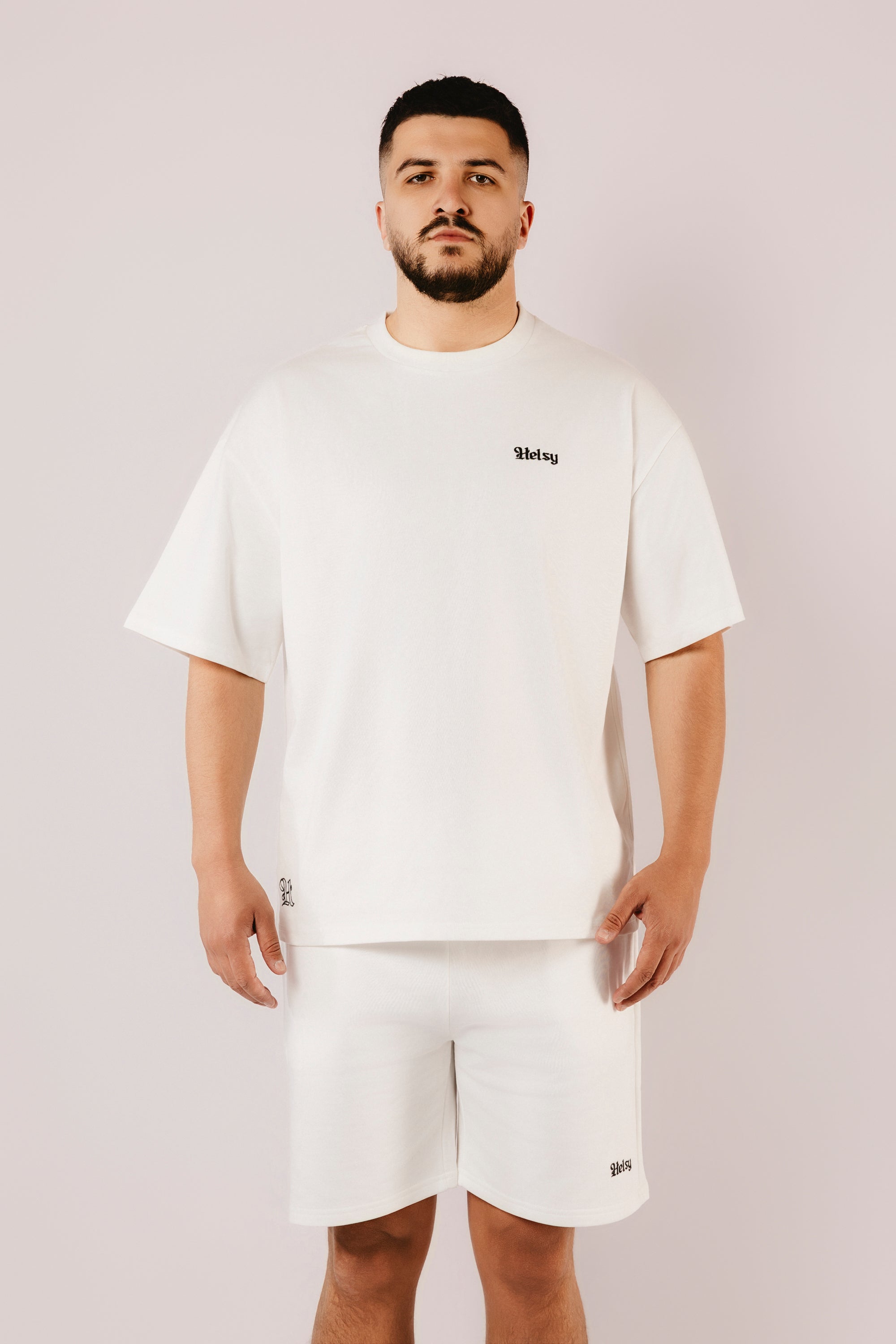 White T-Shirt with Embroidery