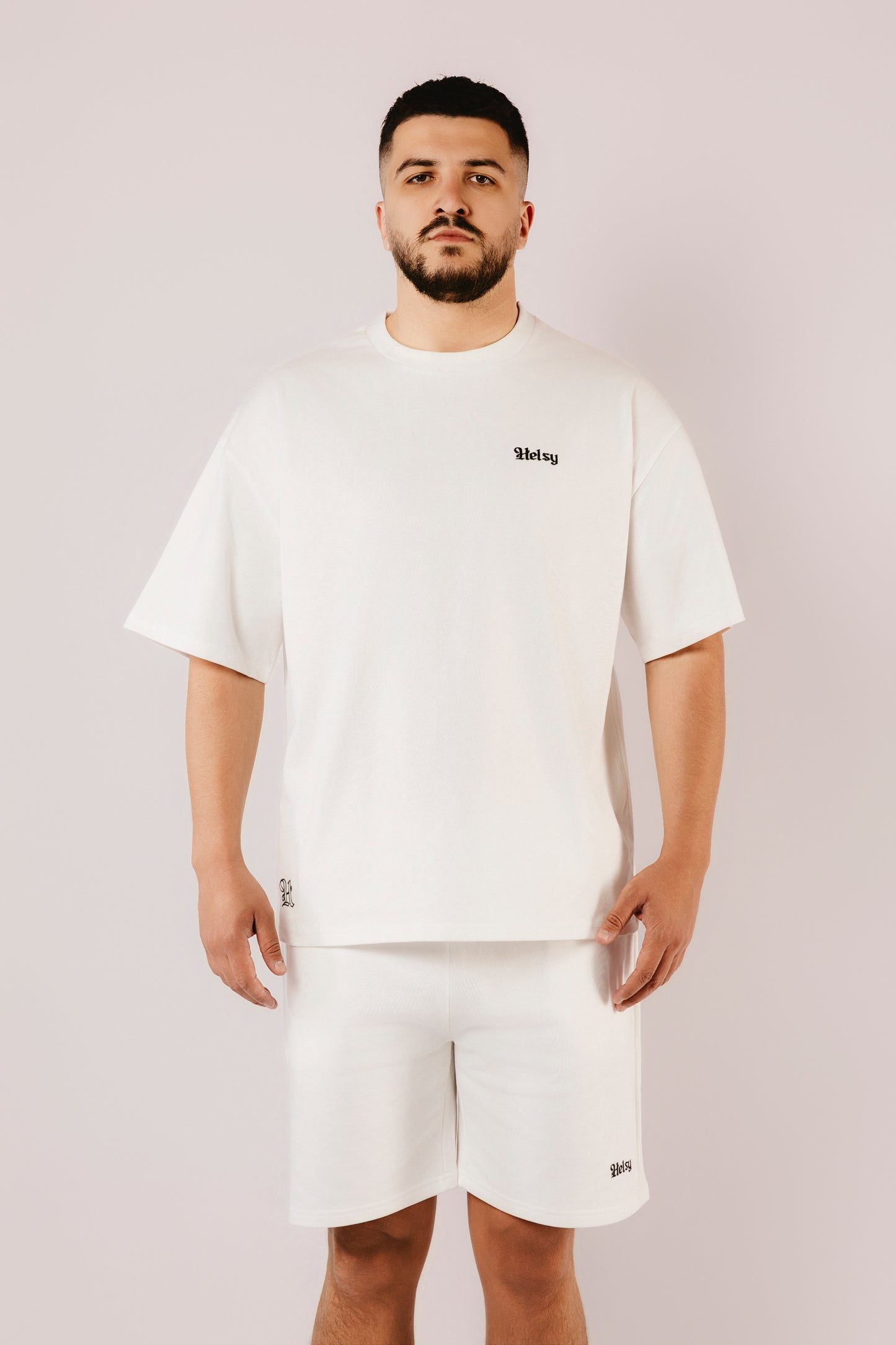 White T-Shirt with Embroidery