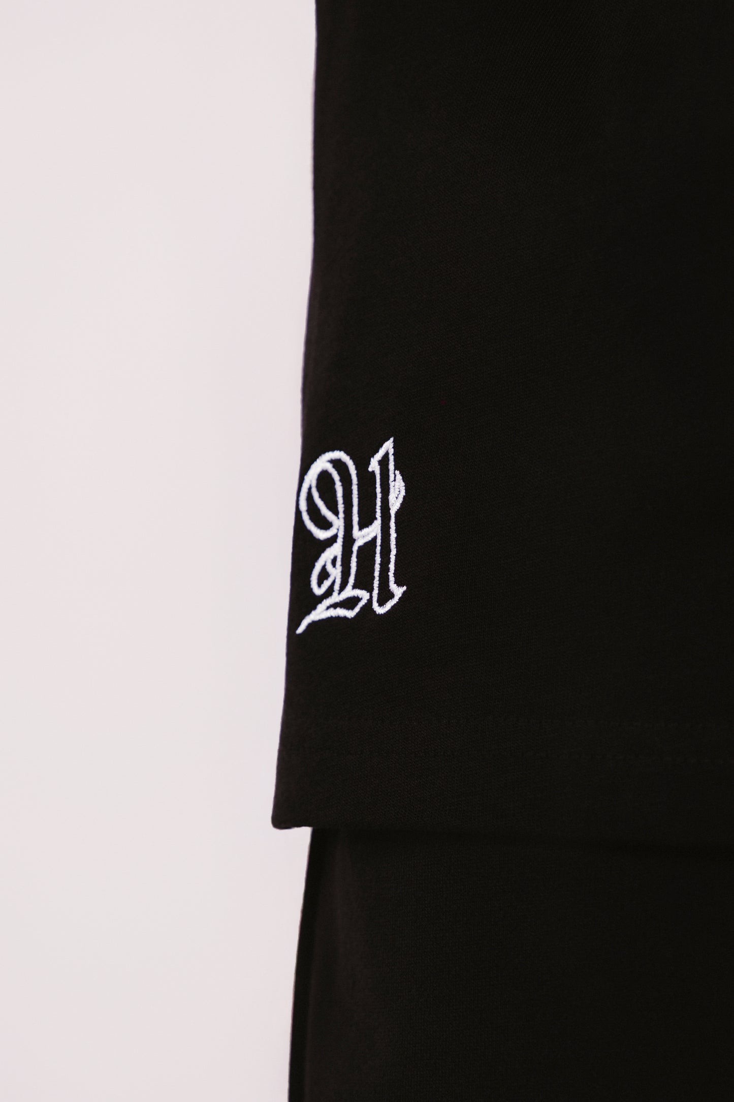 Black T-Shirt with Embroidery
