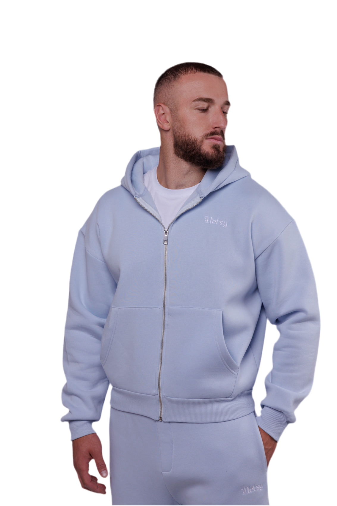 Zip hoodie i Kaltër i akullt