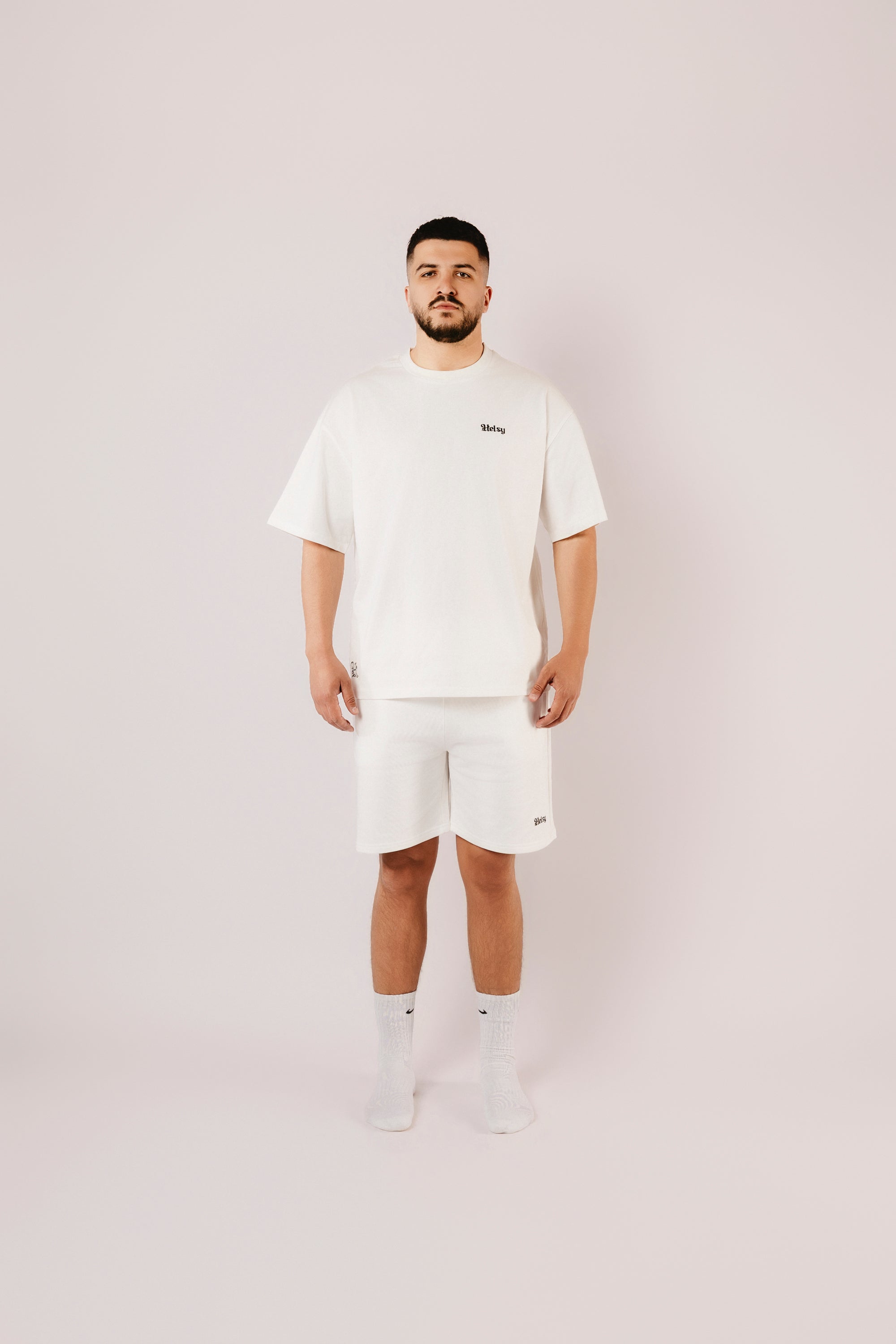 White T-Shirt with Embroidery