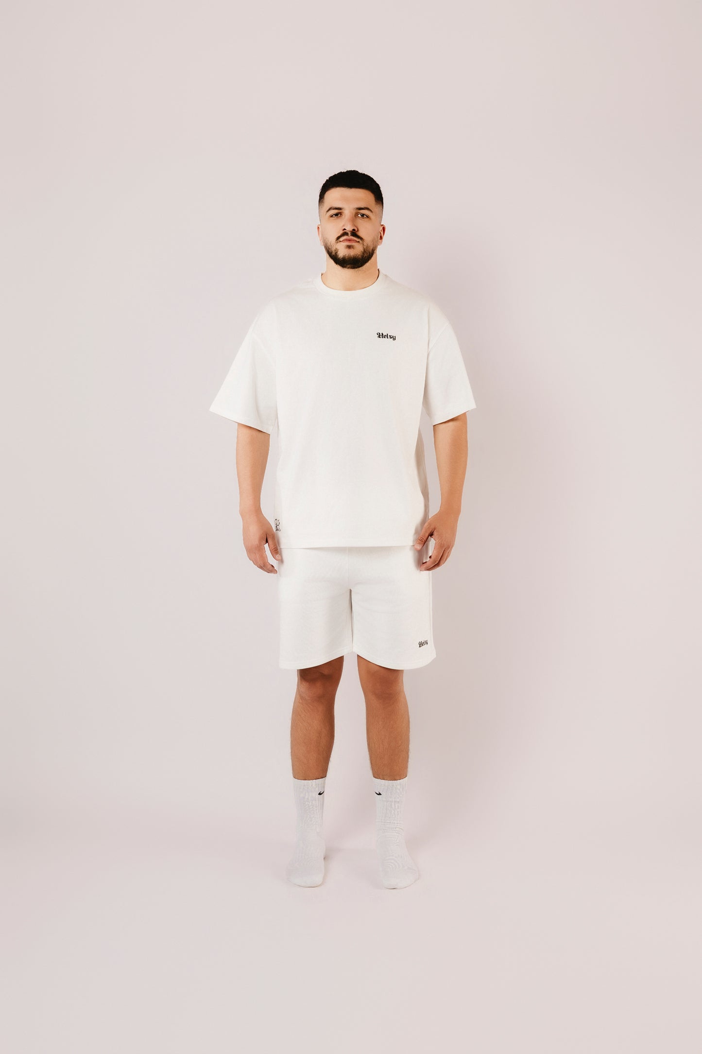 White T-Shirt with Embroidery
