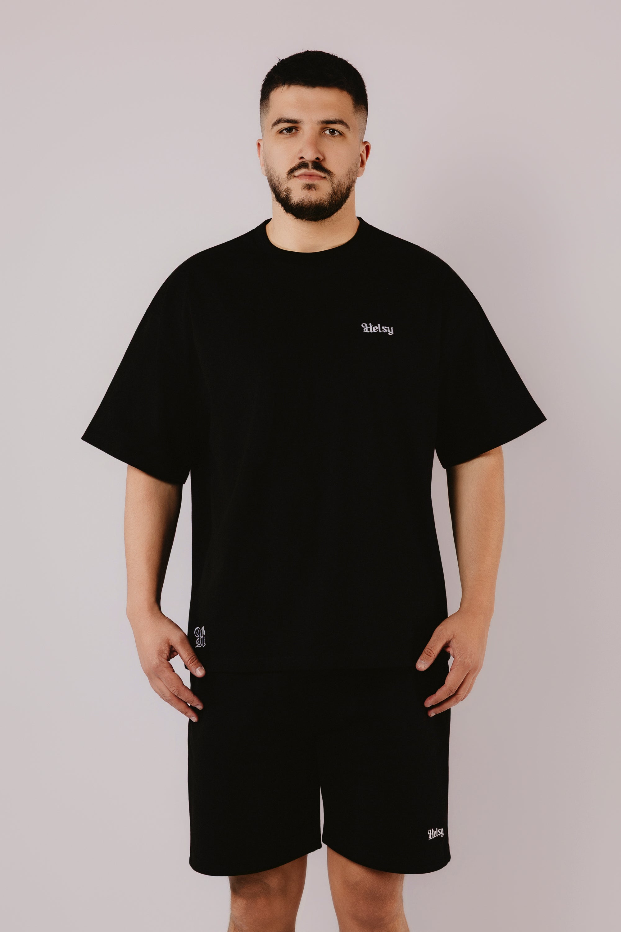 Black T-Shirt with Embroidery