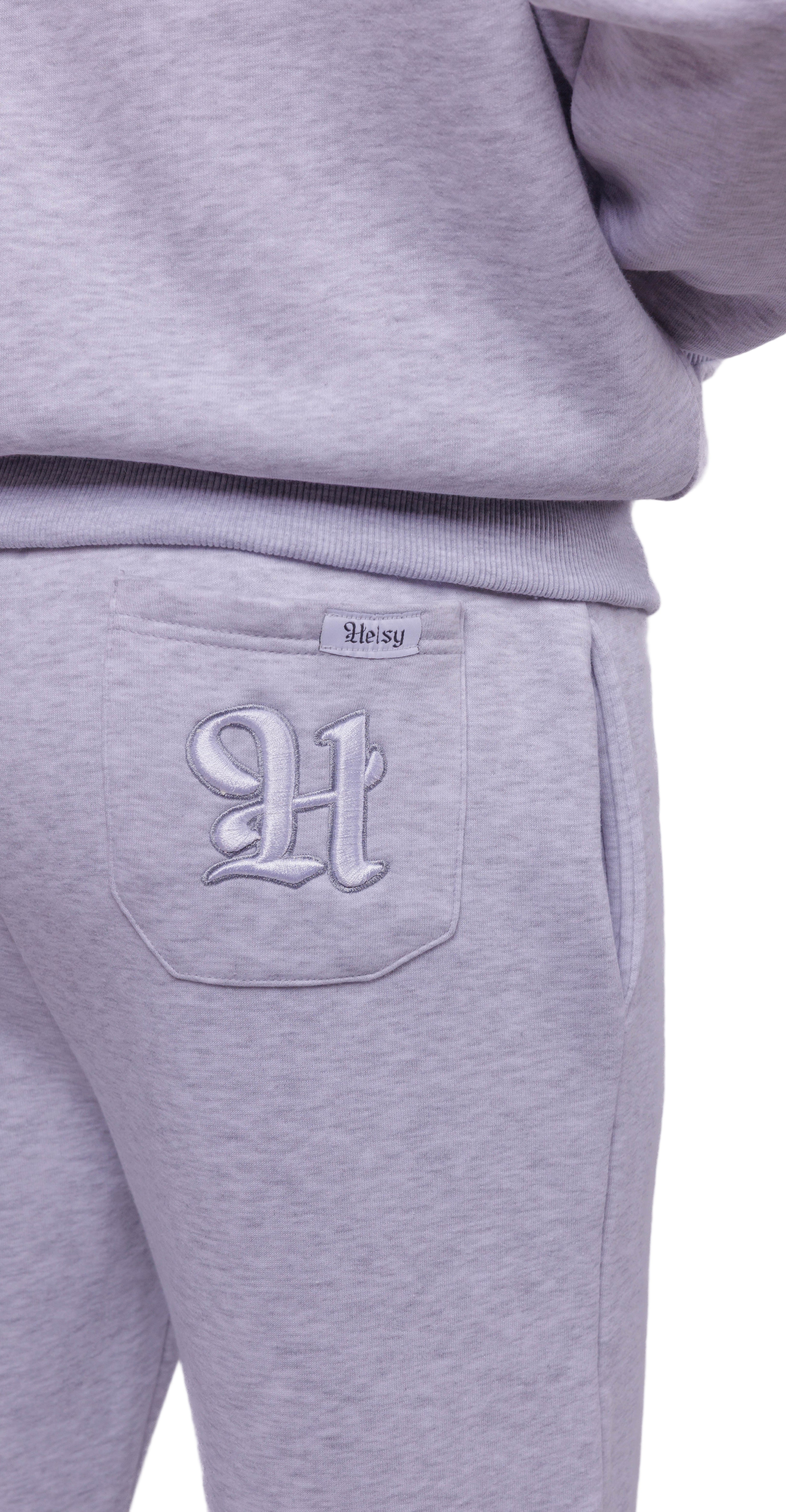 Open Leg Joggers të hirtë me nuancë bore