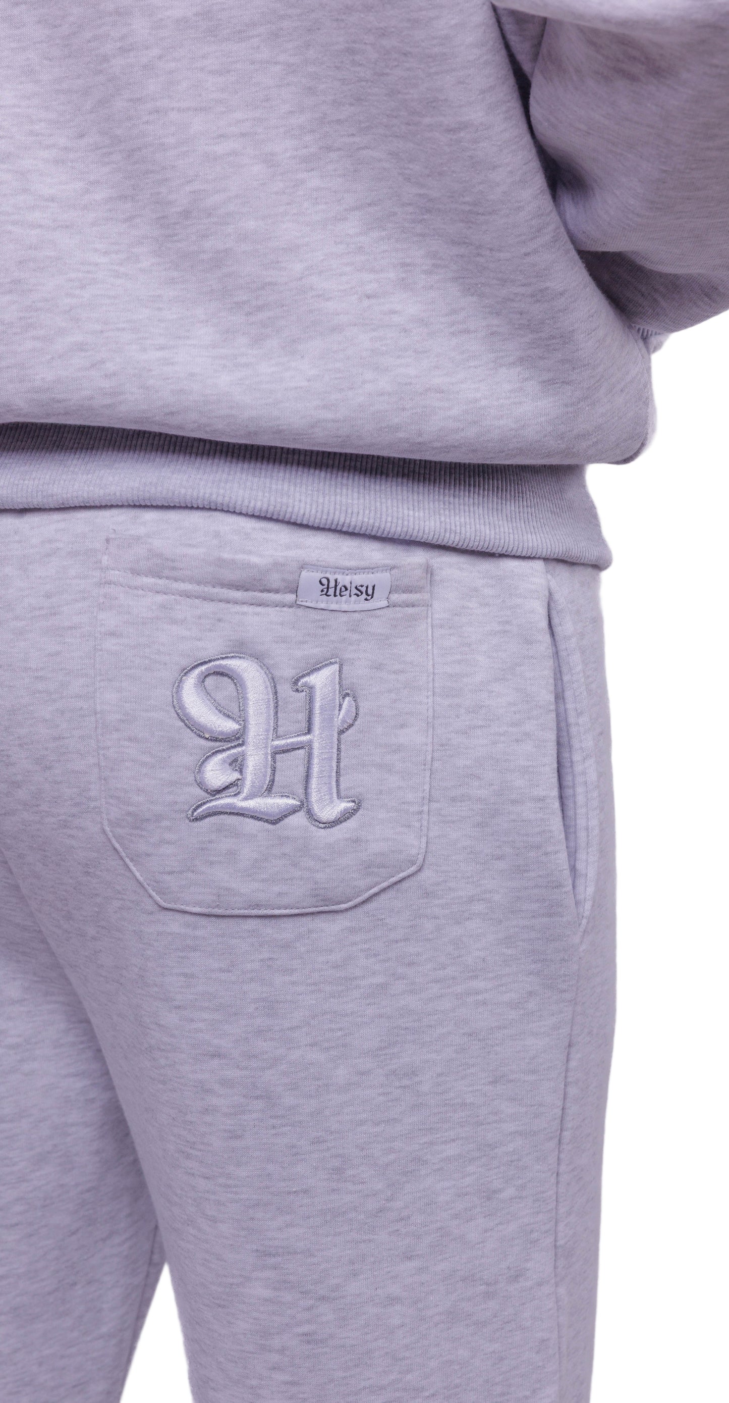 Open Leg Joggers të hirtë me nuancë bore
