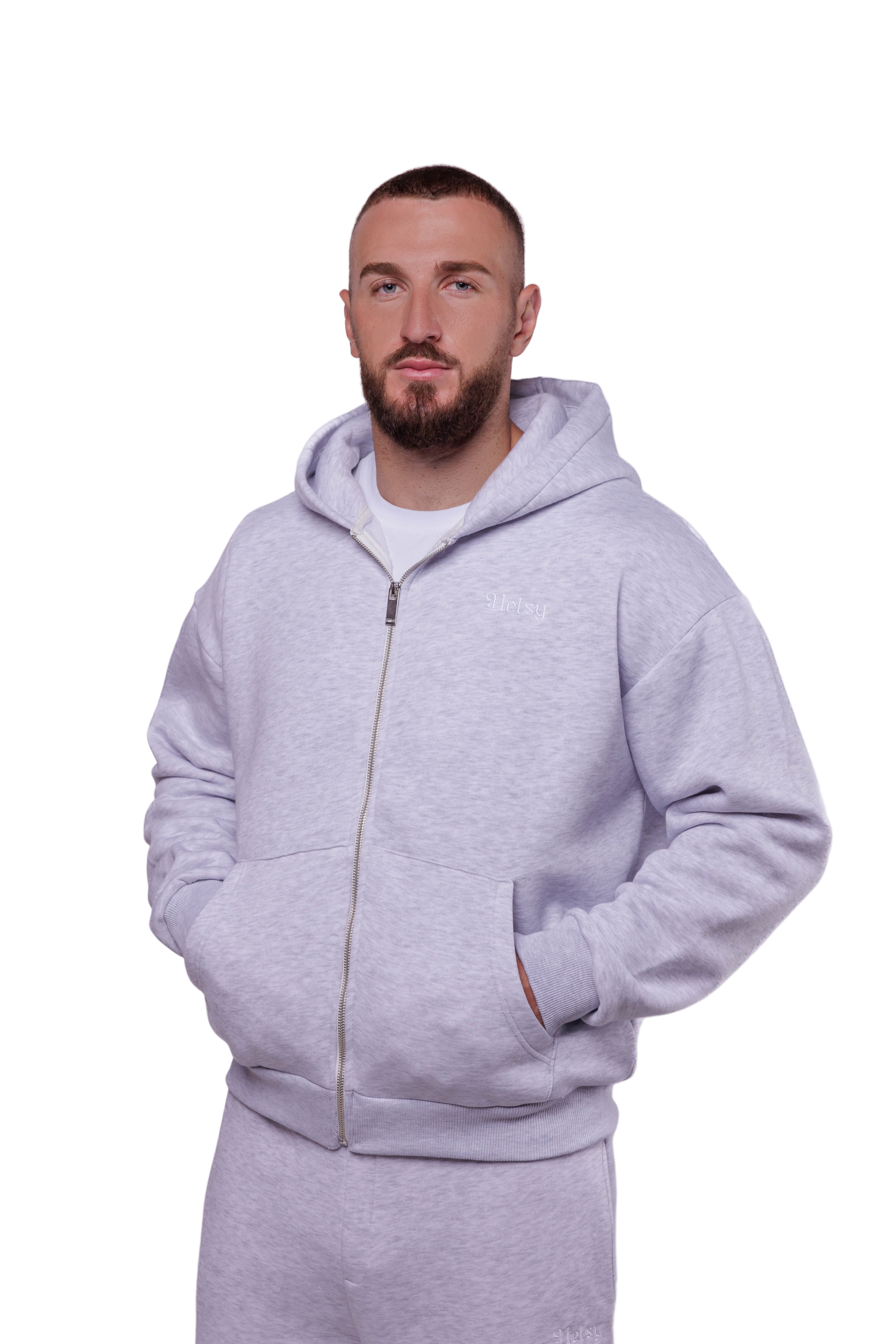 Zip hoodie i Hirtë me nuancë bore