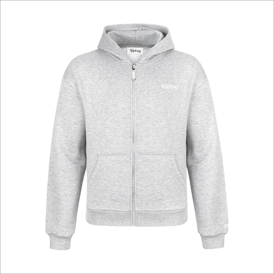 Zip hoodie i Hirtë me nuancë bore